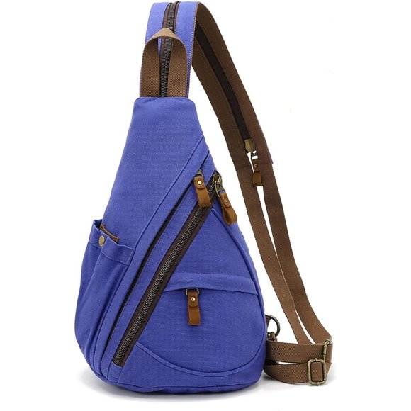 Women Small Casual Canvas Sling Crossbody Shoulder Backpack main image 4